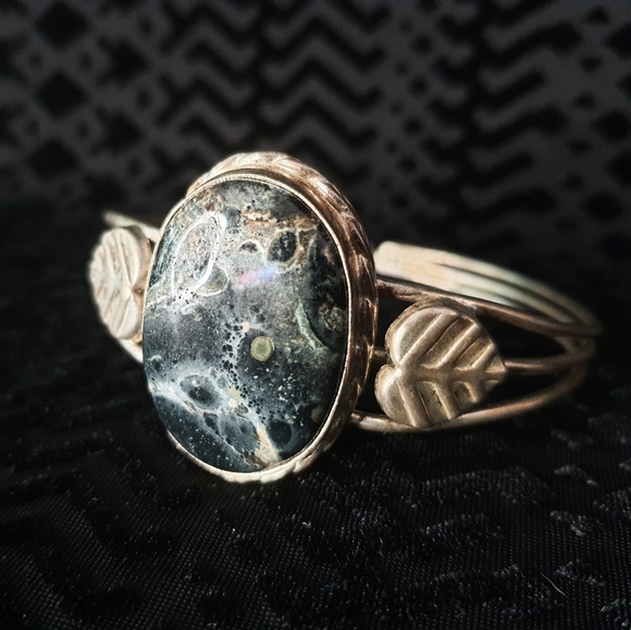 Vintage Jasper & Silver Bracelet